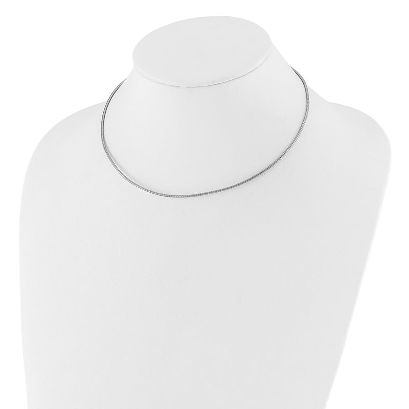 14K White Gold 1.5mm D/C Neckwire Necklace