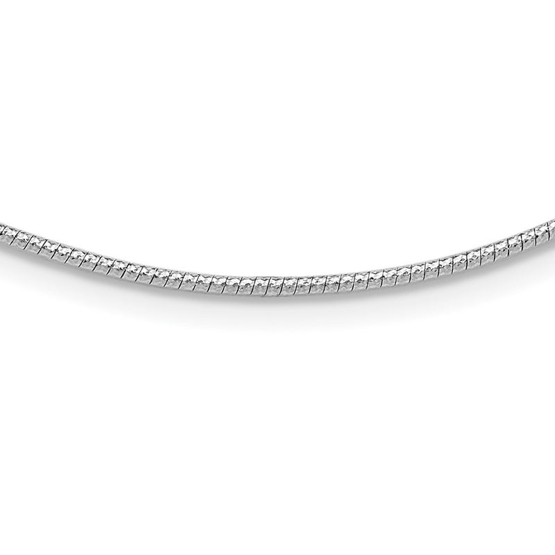 14K White Gold 1.5mm D/C Neckwire Necklace