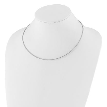 14K White Gold 1.5mm D/C Neckwire Necklace