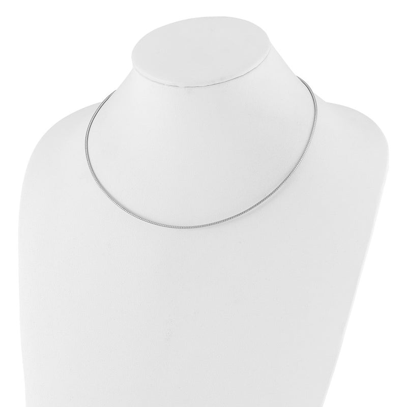 14K White Gold 1.5mm D/C Neckwire Necklace
