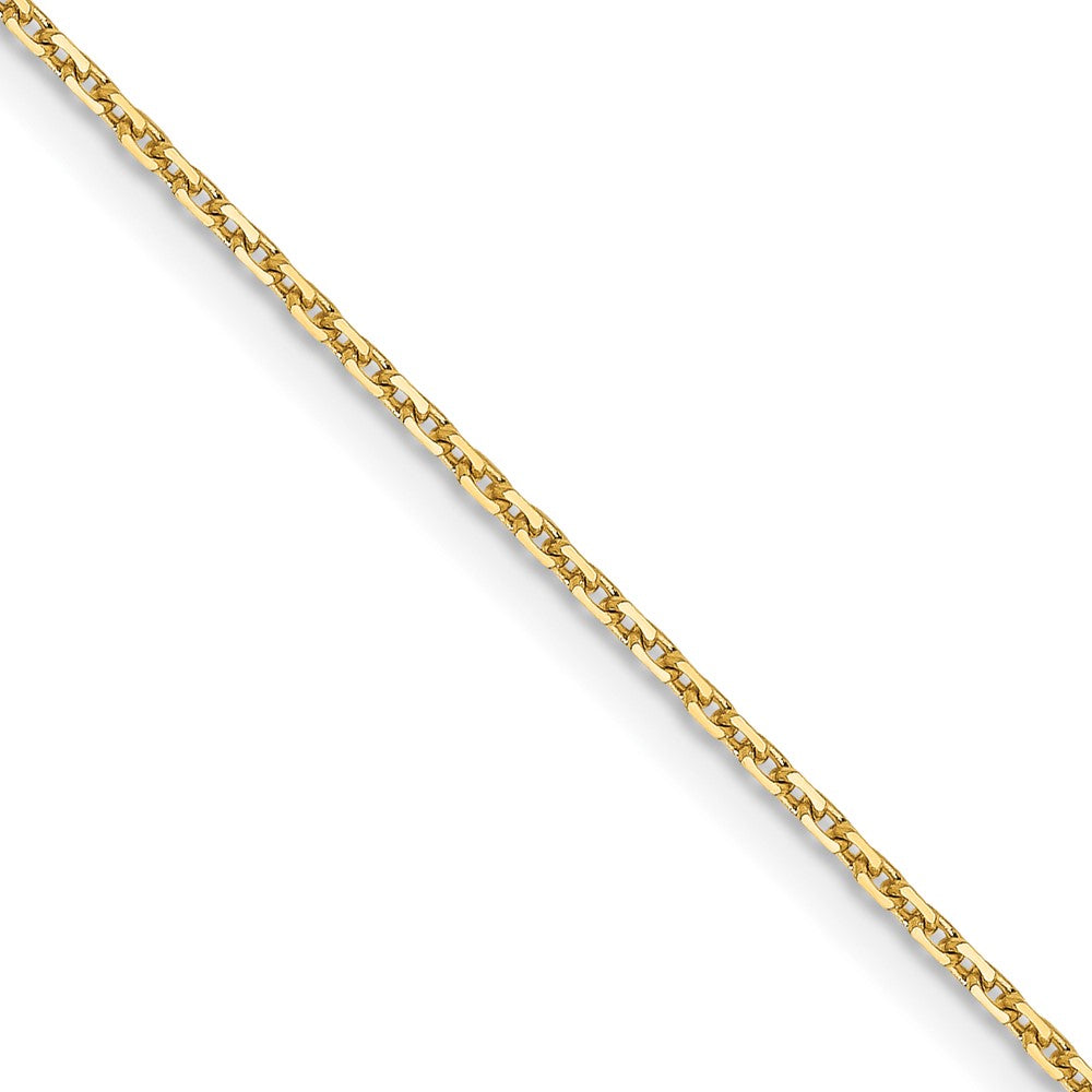 24 Inch 14K Yellow Gold 1.05mm D/C Cable Chain Necklace