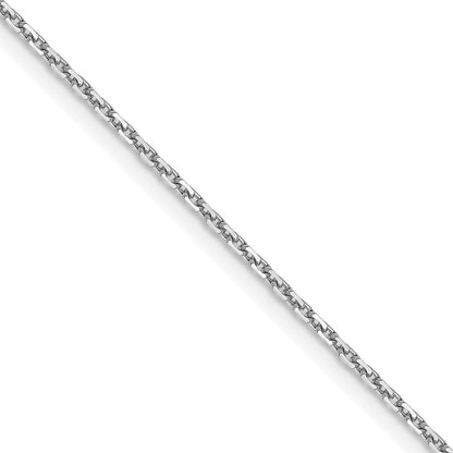 24 Inch 14K White Gold 1.05mm D/C Cable Chain Necklace