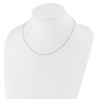 26 Inch 14K Yellow Gold 1.25mm Round Cable 2In+2In Adjustable Chain Necklace