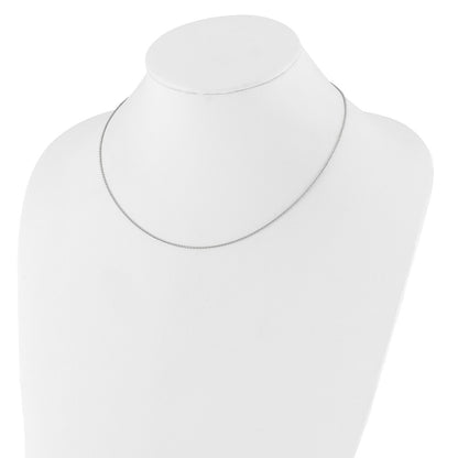 2 Inch 14K White Gold 1.4mm Round Cable 1In+1In Adjustable Chain Necklace