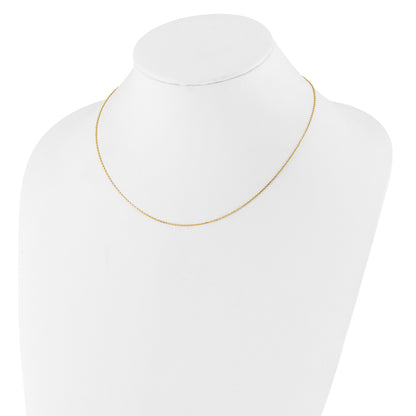 26 Inch 14K Yellow Gold 1.1mm D/C Square Cable 2In+2In Adjustable Chain Necklace