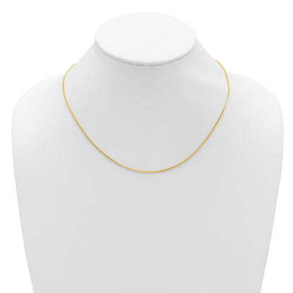 2 Inch 14K Yellow Gold 1.25mm Franco 1In+1In Adjustable Chain Necklace