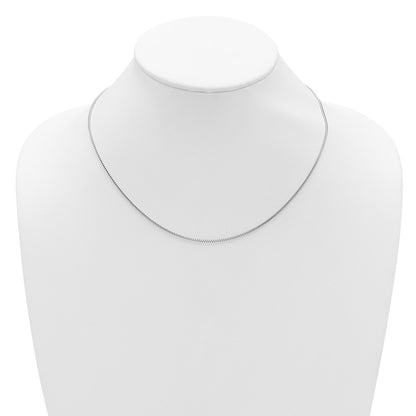 2 Inch 14K White Gold 1.25mm Franco 1In+1In Adjustable Chain Necklace
