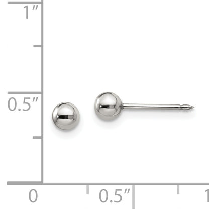 Stainless Steel Inverness Polished 4mm Ball Post Earrings