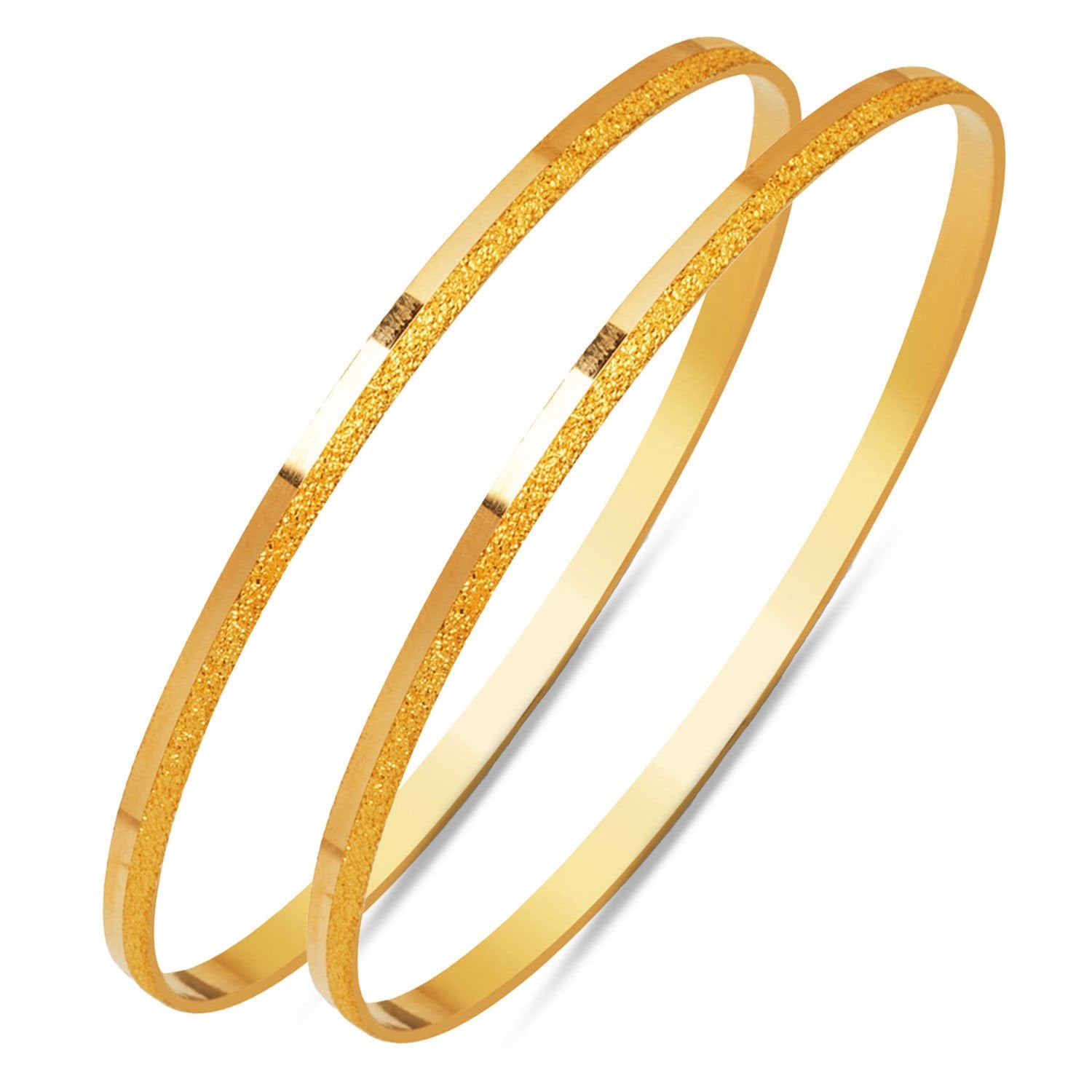 22K Yellow Gold Thin Stackable Bangle (22 g)