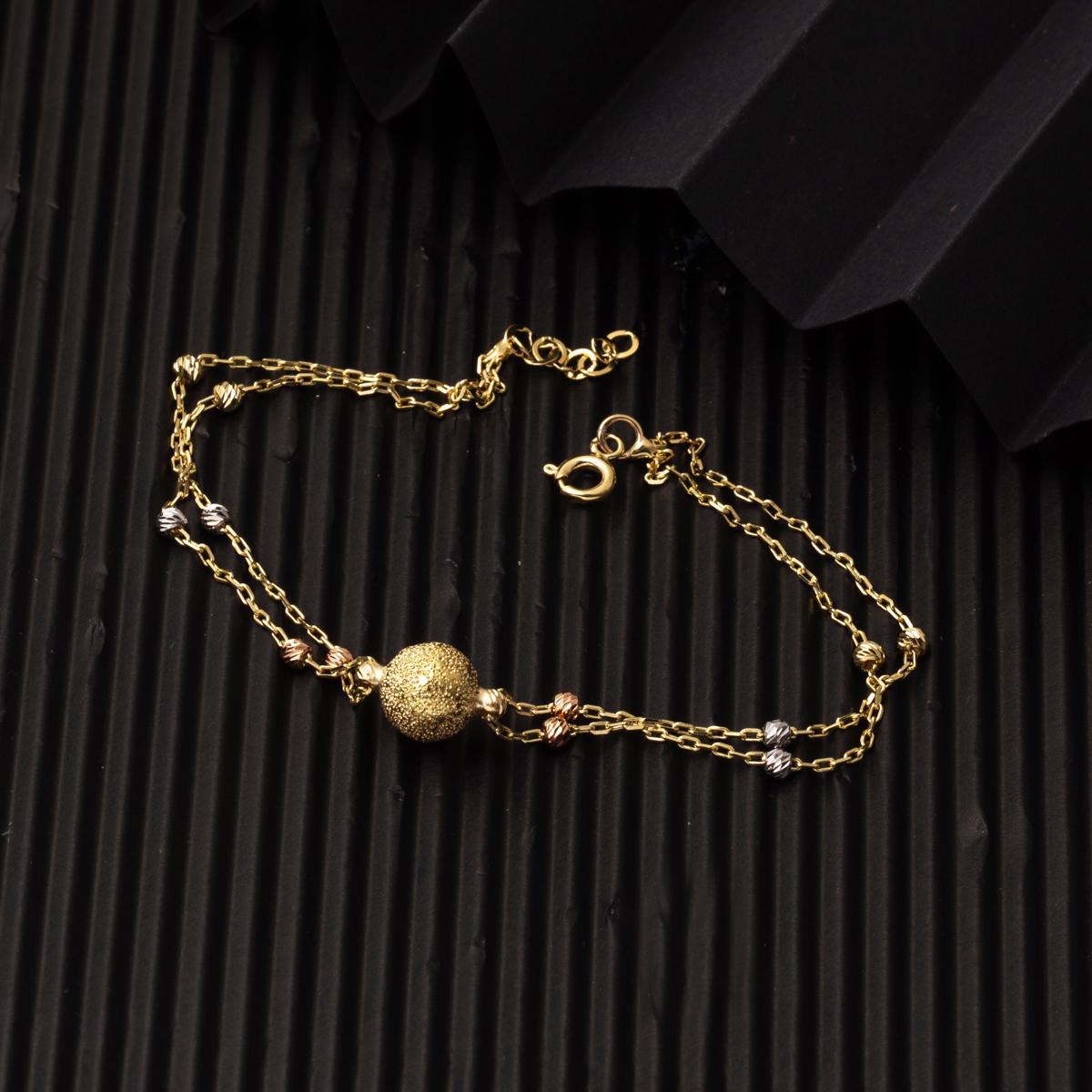 14K Gold 2 Row Chain Bracelet
