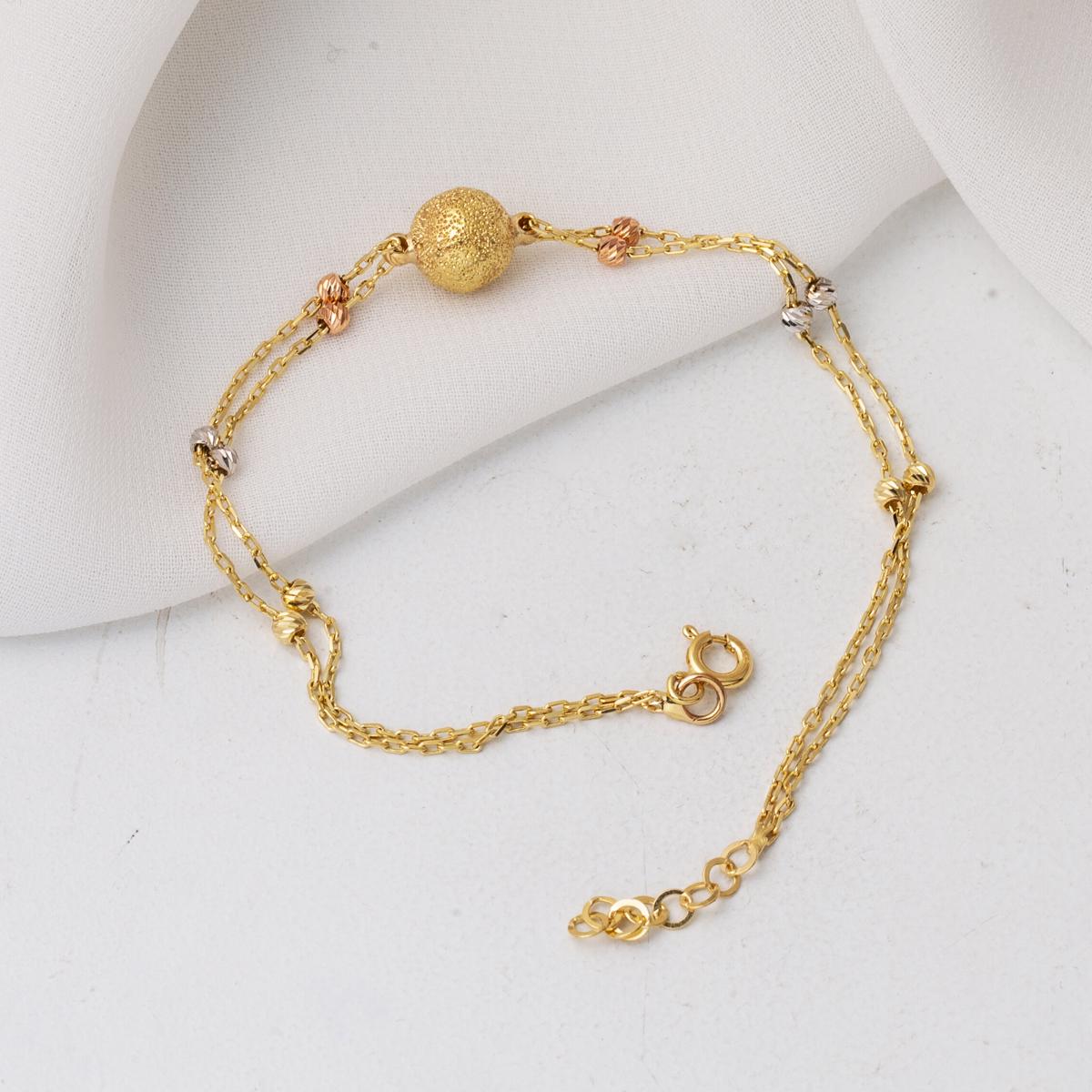 14K Gold 2 Row Chain Bracelet
