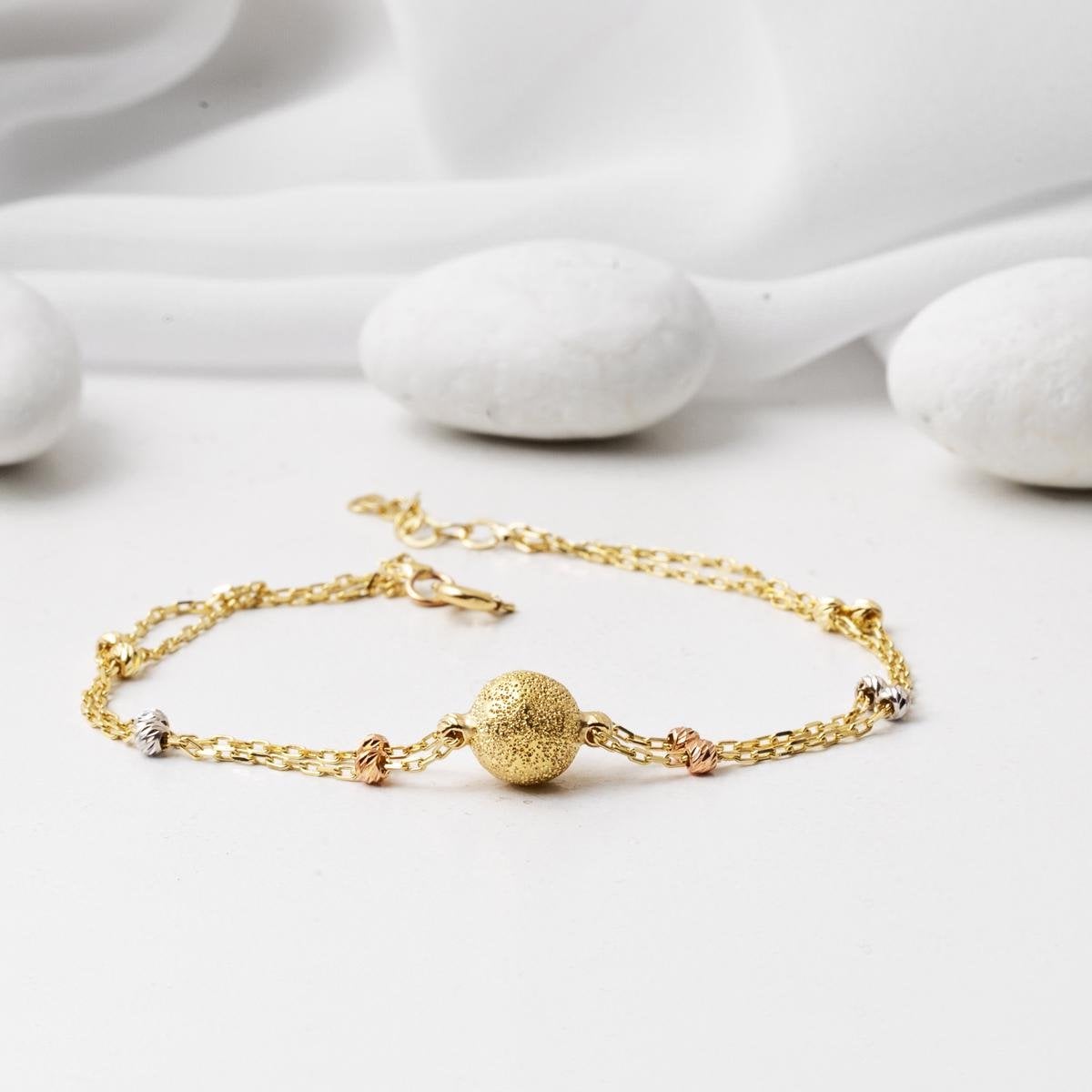 14K Gold 2 Row Chain Bracelet