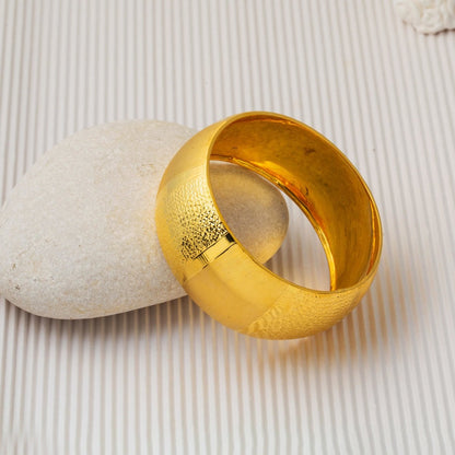 14K Yellow Gold 3 cm Wide Extra Wide Bangle