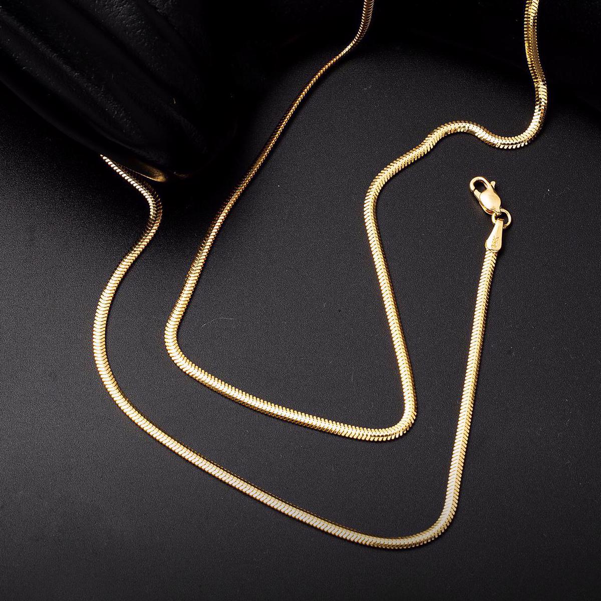 14K Yellow Gold 2.5 mm Herringbone Chain 65 cm