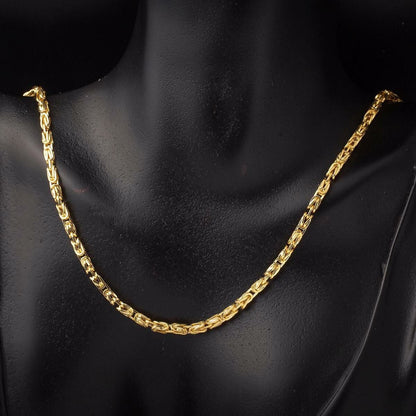 14K Yellow Gold King Byzantine Chain 3 mm 65 cm