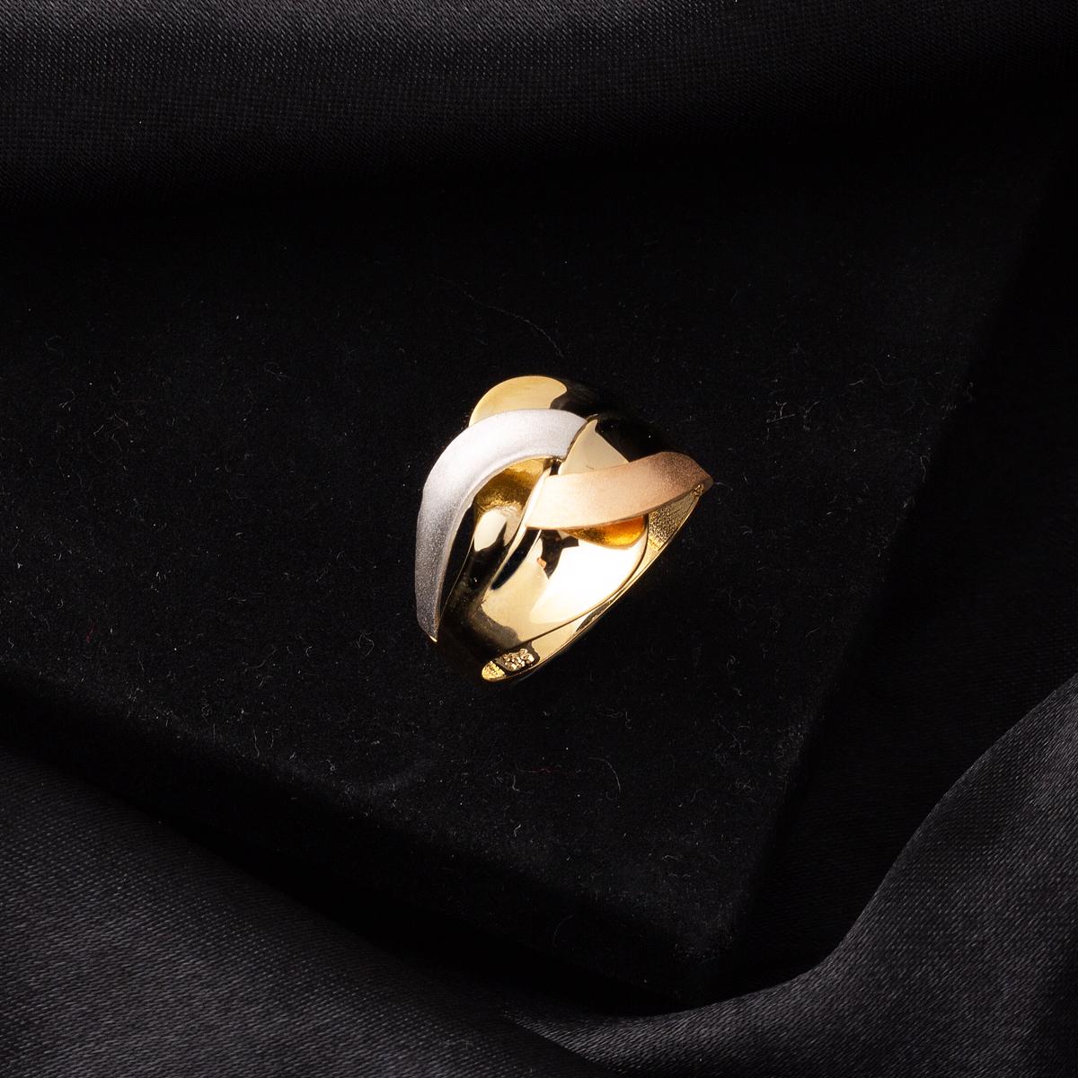 14K Yellow Gold 3 Colored Ring (3.21 g)