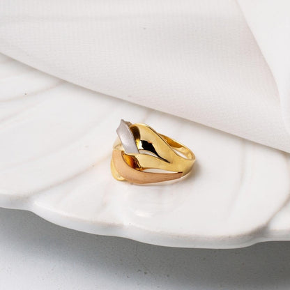 14K Yellow Gold 3 Colored Ring (3.21 g)