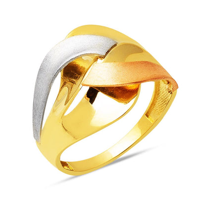 14K Yellow Gold 3 Colored Ring (3.21 g)