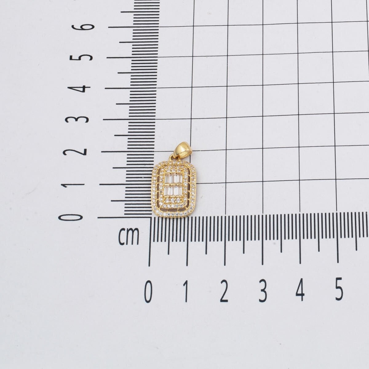 14K Yellow Gold Baguette Cubic Zirconia Necklace