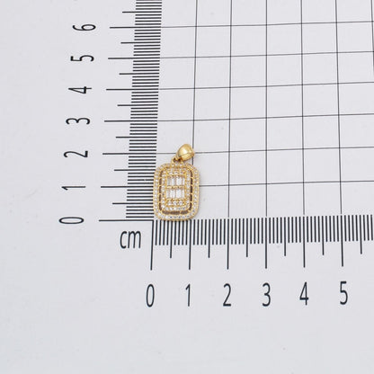 14K Yellow Gold Baguette Cubic Zirconia Necklace
