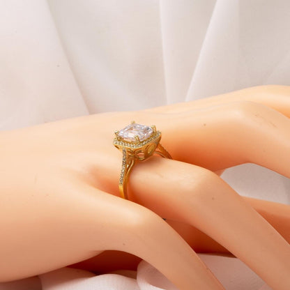 14K Yellow Gold Baguette Cubic Zirconia Ring (2.67 g)