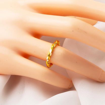 14K Yellow Gold Twisted Ring