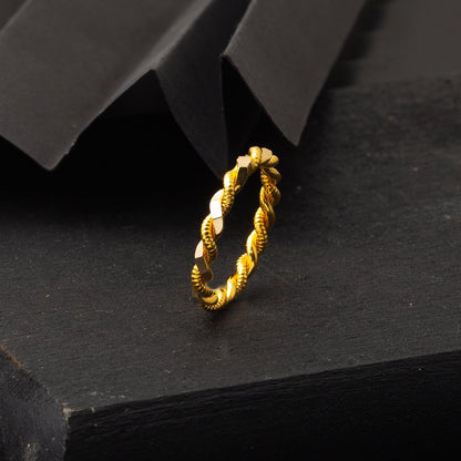 14K Yellow Gold Twisted Ring