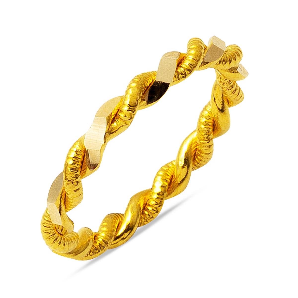 14K Yellow Gold Twisted Ring