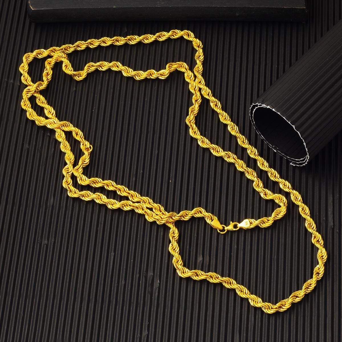 14K Yellow Gold Twisted Chain 120 cm