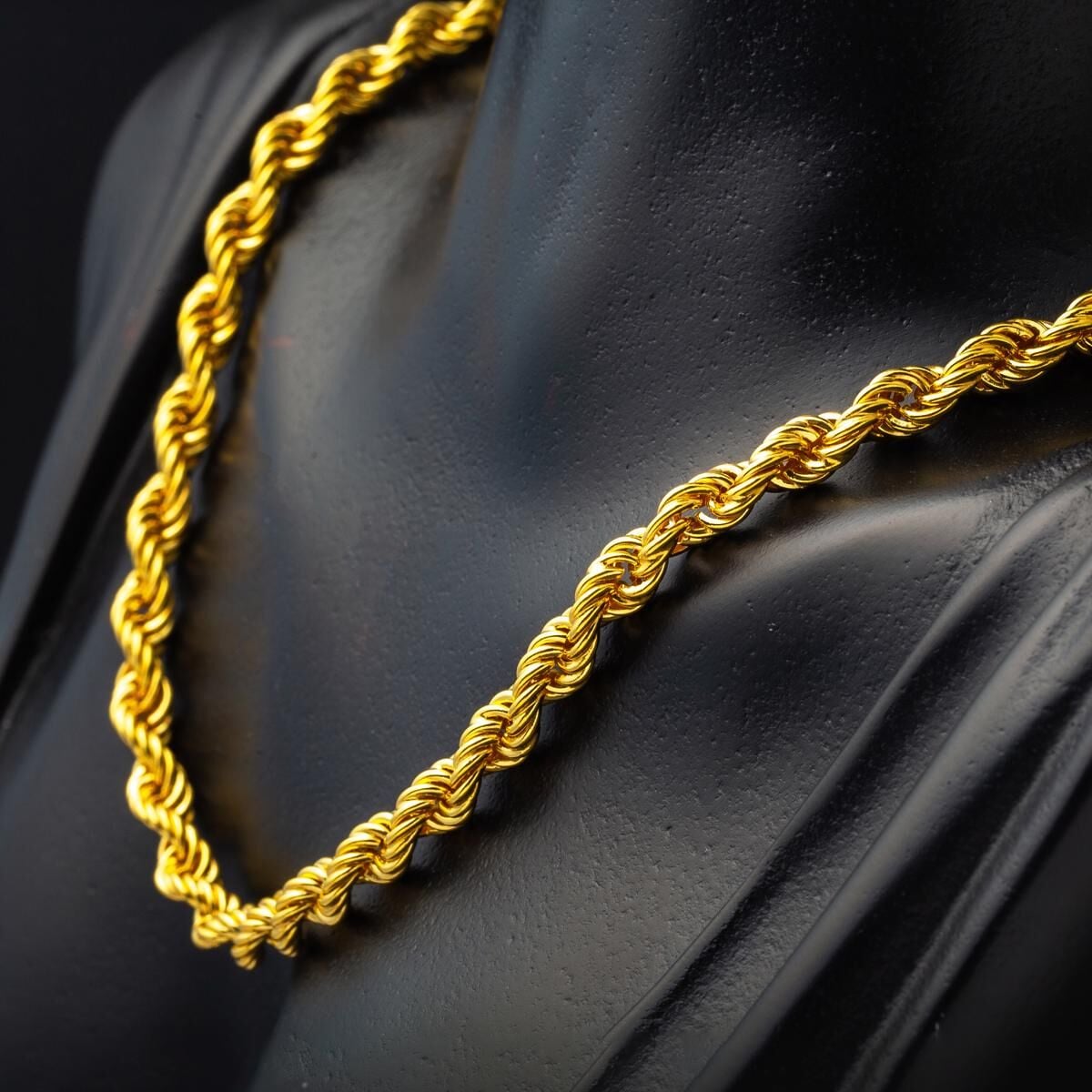 14K Yellow Gold Twisted Chain 200 cm