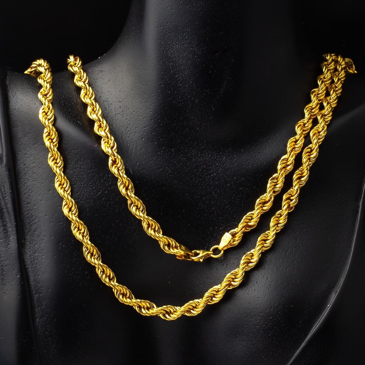 14K Yellow Gold Twisted Chain 2.5 Meter