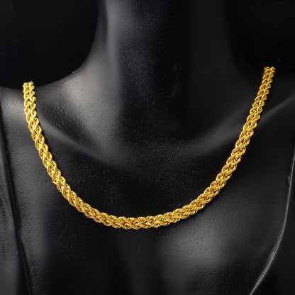 14K Yellow Gold Twisted Chain 50 cm