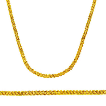 14K Yellow Gold Twisted Chain 50 cm
