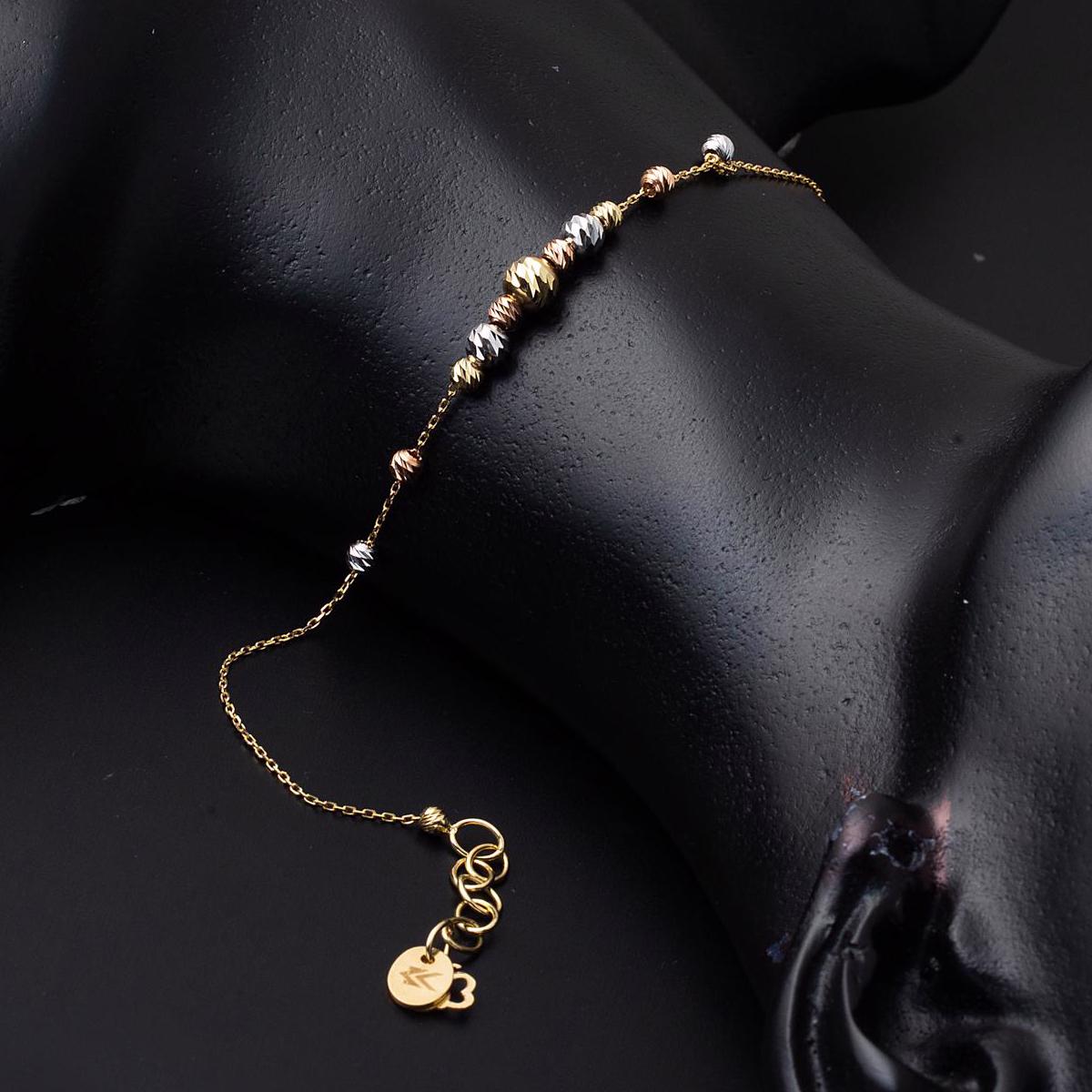 14K Yellow Gold Bead Bracelet