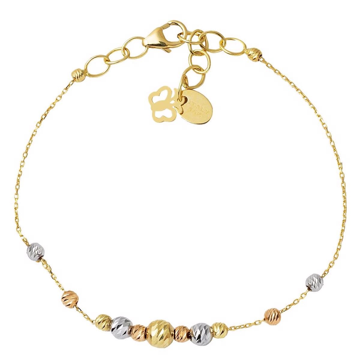 14K Yellow Gold Bead Bracelet