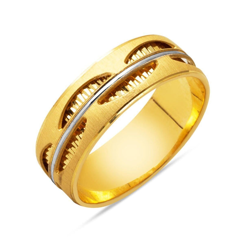 14K Yellow Gold Men's Wedding Band Ring