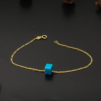 14K Yellow Gold Figaro Chain Bracelet