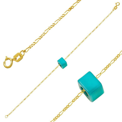 14K Yellow Gold Figaro Chain Bracelet