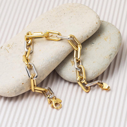 14K Yellow Gold Eye Chain Bracelet