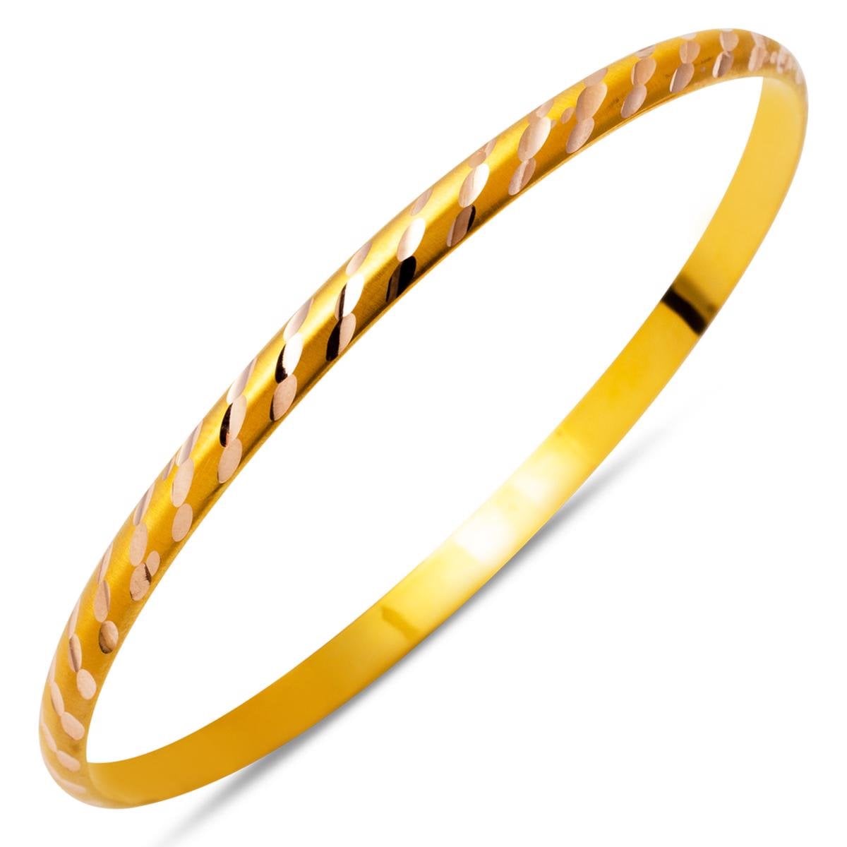 14K Yellow Gold Gift Bangle