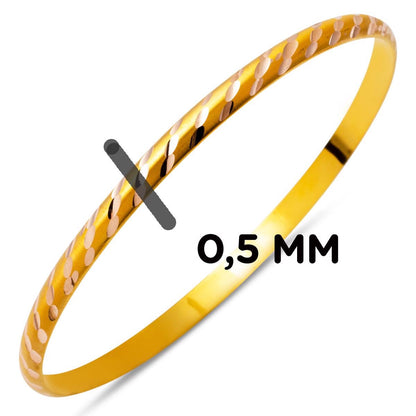 14K Yellow Gold Gift Bangle