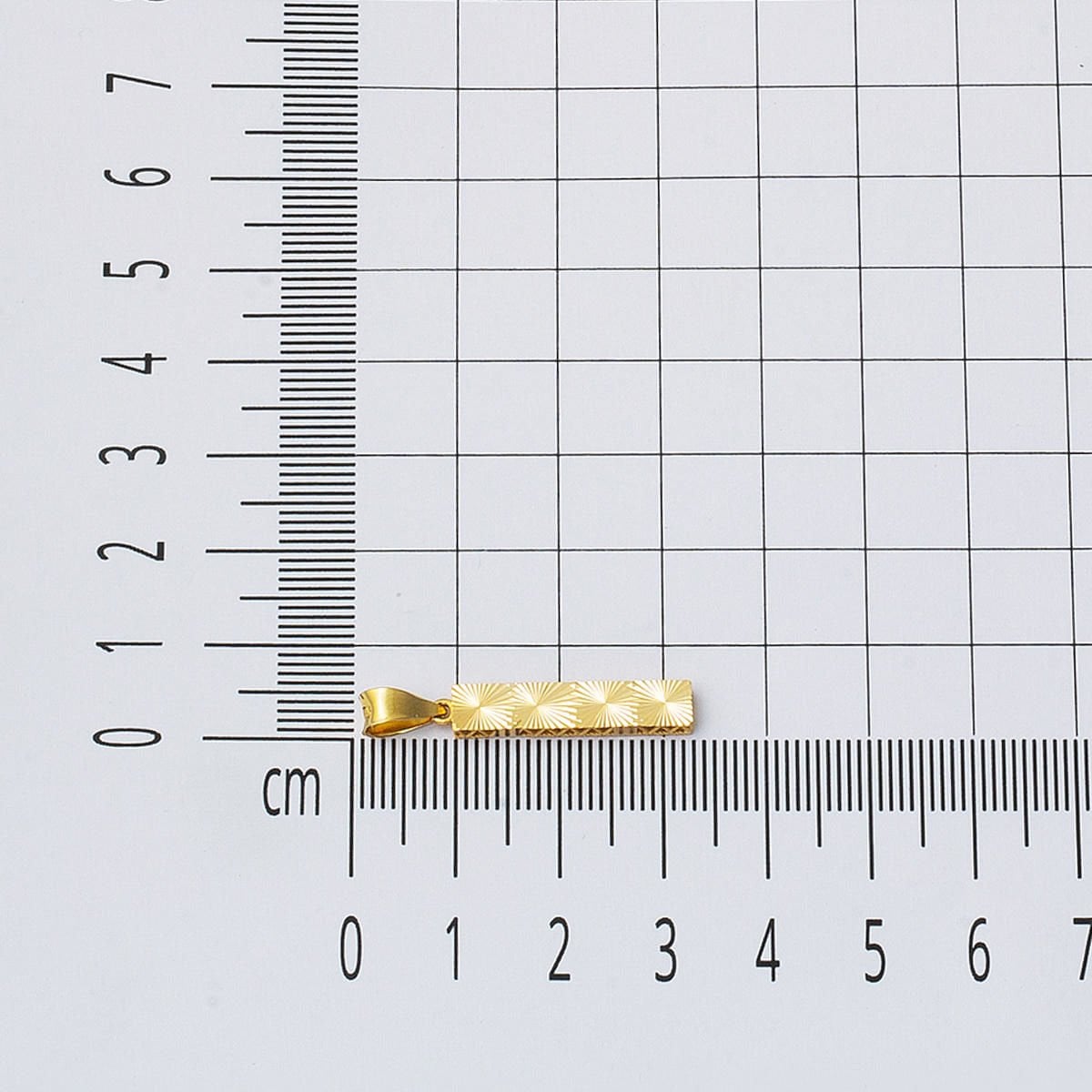 14K Yellow Gold Engraved Initial I Pendant (0.91 g)