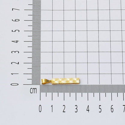14K Yellow Gold Engraved Initial I Pendant (0.91 g)
