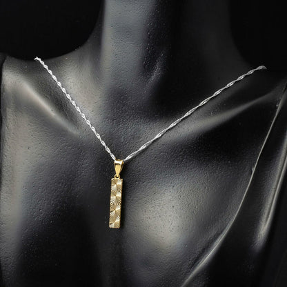 14K Yellow Gold Engraved Initial I Pendant (0.91 g)