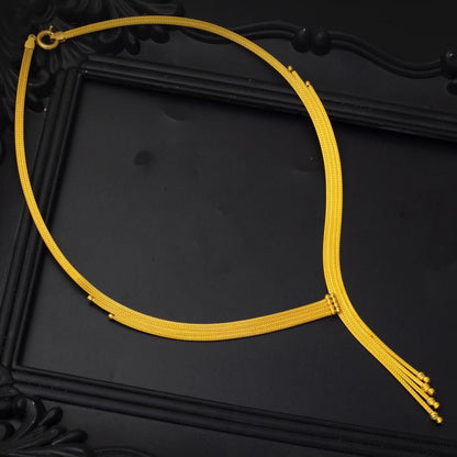 14K Yellow Gold Italian Braided Collar Necklace