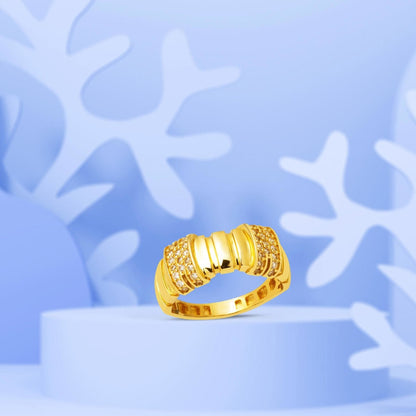 14K Yellow Gold Women's Cubic Zirconia Ring (3.74 g)