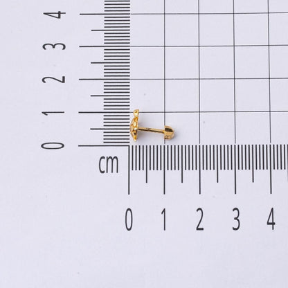 14K Yellow Gold Turtle Tragus Earrings