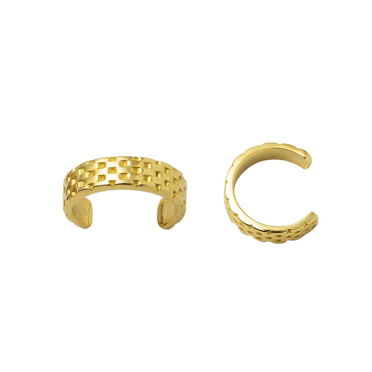 14K Yellow Gold Cartilage Earrings