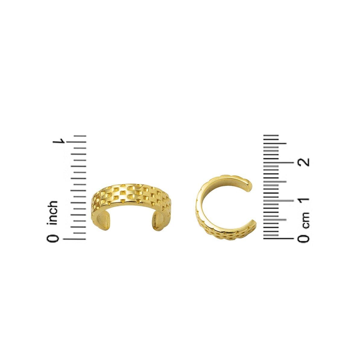 14K Yellow Gold Cartilage Earrings