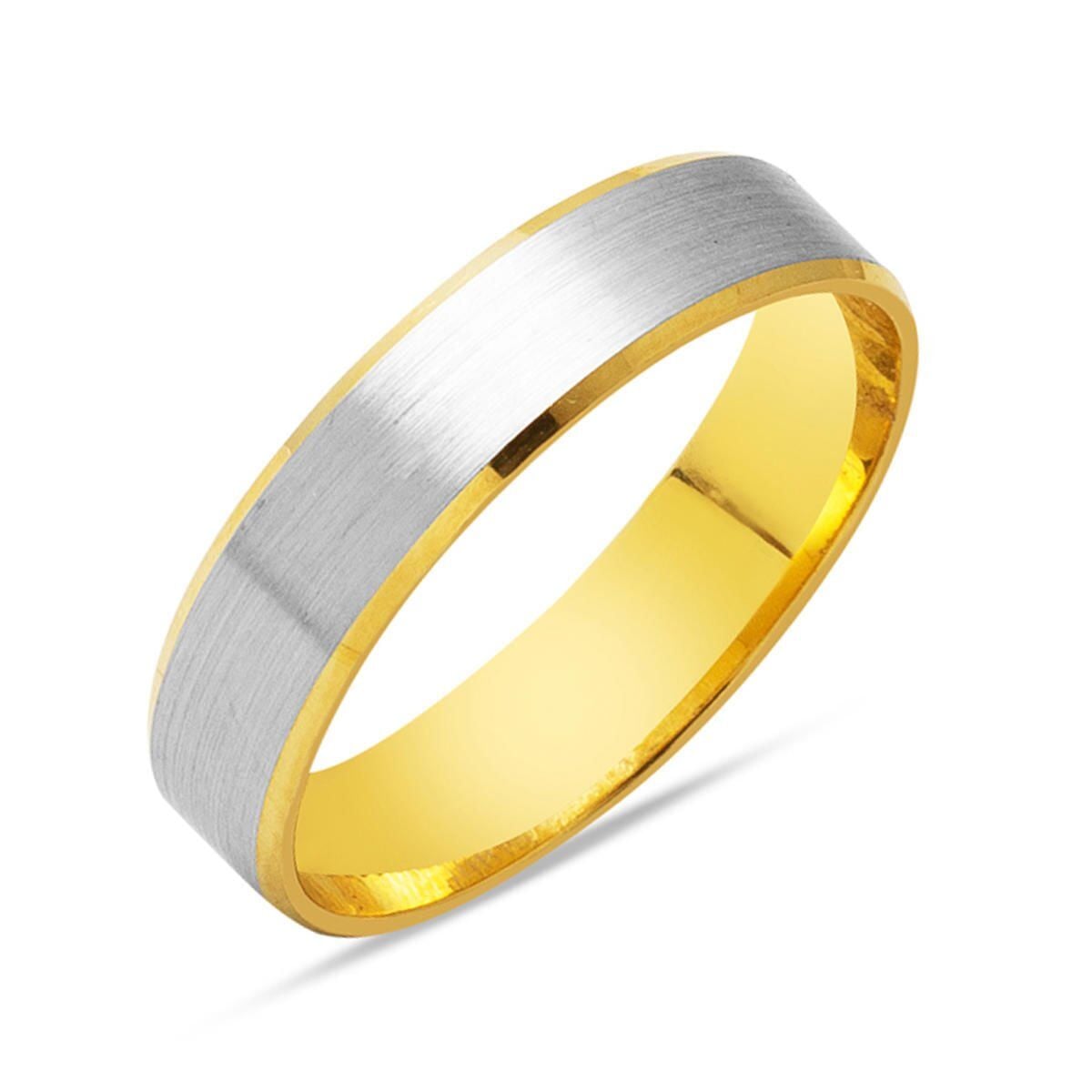 14K Yellow Gold Square-Cut Men's Wedding Band Ring